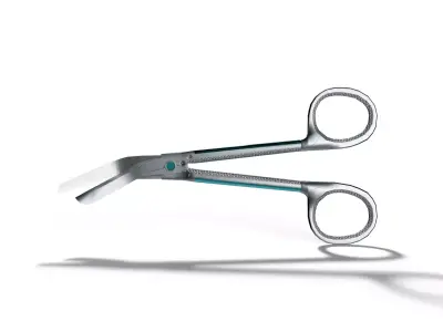Operating Scissors Surgical Instrument Low-poly 3D model