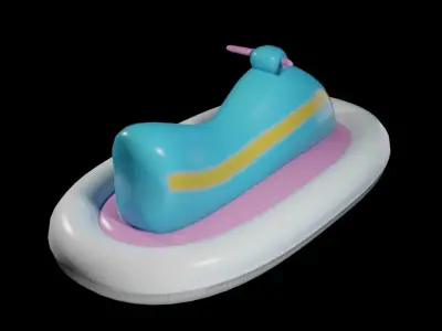 Jet Ski Pool Float Low-poly 3D model