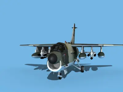 Chance Vought A-7E Corsair II V07 USAF 3D model
