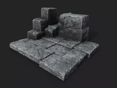 Old Ruin Low-poly 3D model
