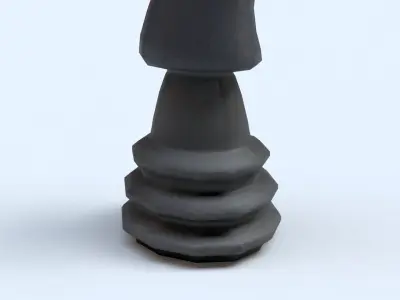 Single Controller Joy Stick Low-poly 3D model