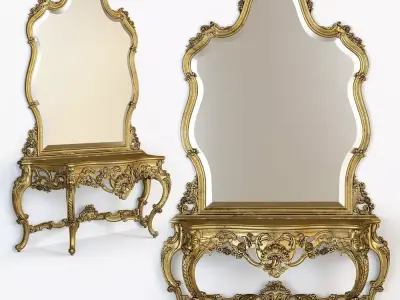 classic console table 3D model