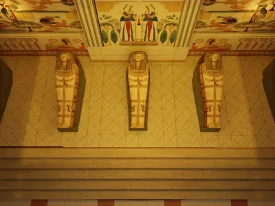 Egypt Mummification 5 Coffin Set Spellbound Coffin Chamber 3D model