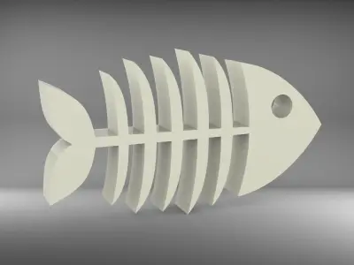 Fish Skelton Pendant Free 3D print model