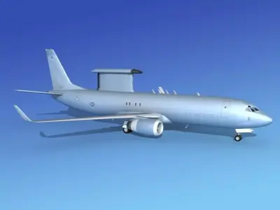 Boeing E-8 Posiedon AEWS USAF 3D model