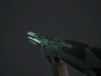 SCI-FI Shotgun Low-poly 3D model