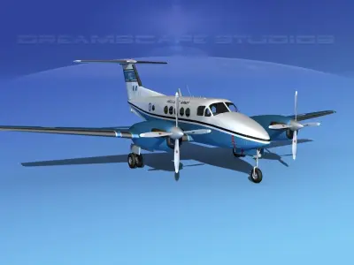 Beechcraft UC-12Q Huron HAF 3D model