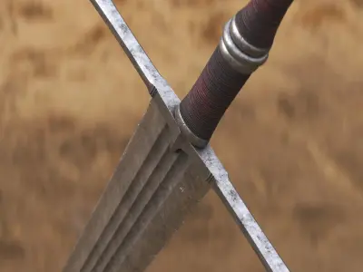 High End Sword for Games and Cinematics 05 Low-poly 3D model