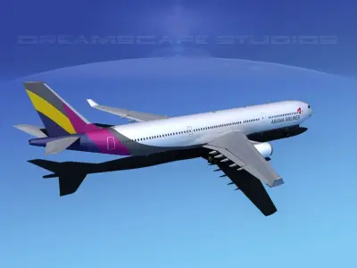  Airbus A330-300 Asiana 3D model