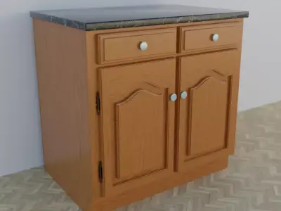 Kitchen Base Cabinet Vintage CL114 Free 3D model