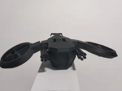PRINT IN PLACE FUTURISTIC MOVILE HELICOPTER NO SUPPORTS 3D print model