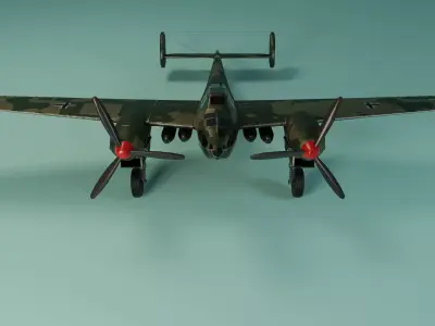 Messerschmitt Bf 162 - Jaguar - THE FAST LIGHT BOMBER - Low-poly 3D model