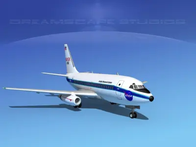 Boeing 737-100 NASA 3D model