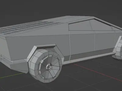 Tesla CyberTrack Low-poly 3D model