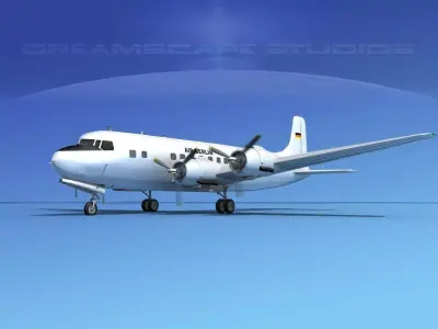 Douglas DC-6 Air Canada 3D model