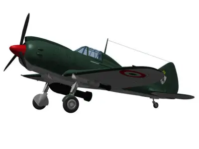 Reggiane Re2002 Ariete II 3D model