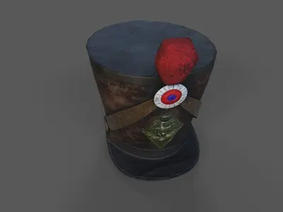 Shako Napoleonic hat Low-poly 3D model