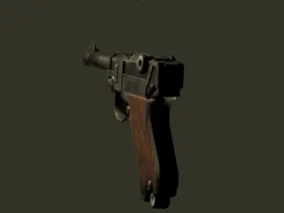 Luger ww2 Low-poly 3D model
