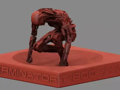 Terminator T800 T2 Arrival High Detal 3D print model