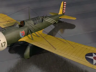 Curtiss A-12 Shrike 3D model