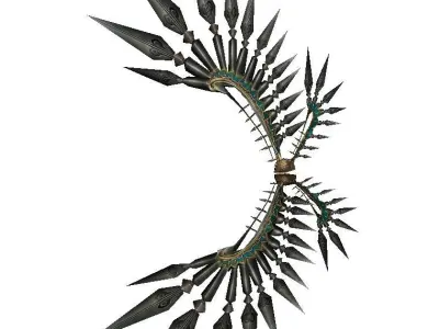 Metal Wing Low-poly 3D model