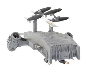 Sci-Fi Mecha Hunter Killer Military Airforce Machine Low-poly 3D model