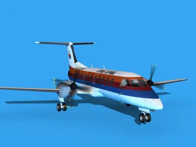 Embraer EMB120 United Airlines Express 1 3D model