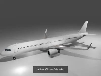 Airbus a321neo 3D model 12 liveries 3D Model Collection