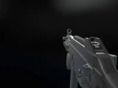 UMP Submachine Gun Low-poly 3D model