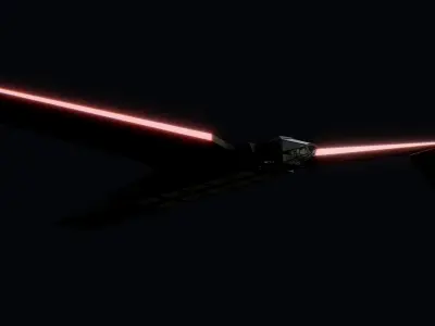 Futuristic Sci Fi AirForce Space Ship Transport Low-poly 3D model