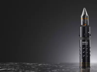 Artillery Shell Military  Low-poly 3D model