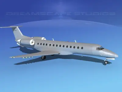 Embraer ERJ-135 Bare Metal 3D model