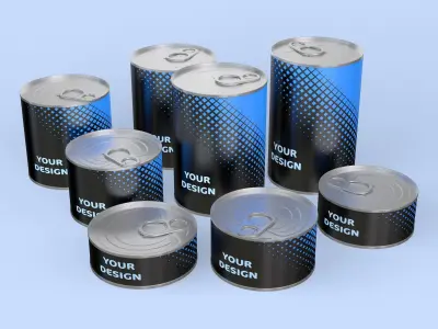 Tin Can Set  3D model