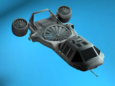 Sci-fi vstol vehicle 3D model