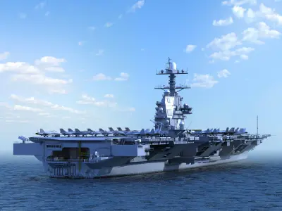 Aircraft Carrier USS Gerald Ford CVN78 3D model