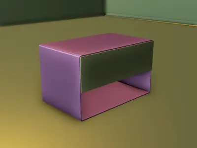 bedside minimalist marble Free low-poly 3D model