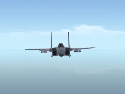 F-15C Eagle High Quality  3D CGI Model Low-poly 3D model