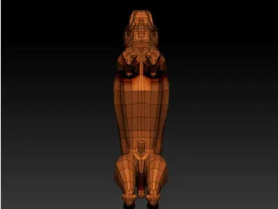 3D BOXER DOG-LOWPOLY Low-poly 3D model