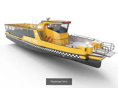 Passanger Ferry 3D Model Collection