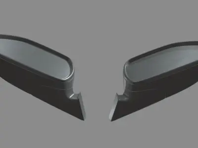 Car Mirror 07 Low-poly 3D model