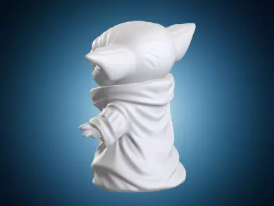 Grogu Star Wars Chibi Style Figure 3D print model