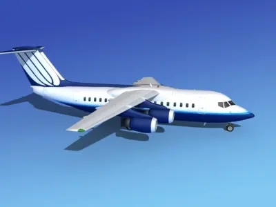 BAe 146-200 United Airlines 2 3D model