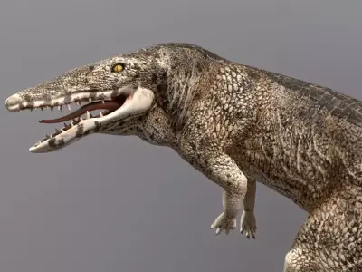 Carnufex carolinensis Low-poly 3D model