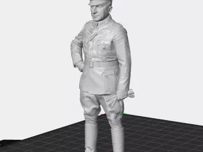 Historical Field Marshal Figure STL File for 3D Printing 3D print model