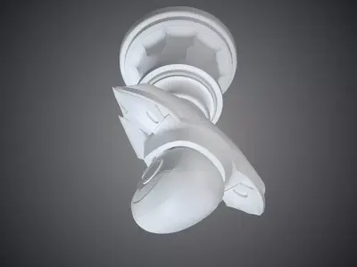 Futuristic Pilot Portrait High Detail Armor Statue PM-361 3D print model