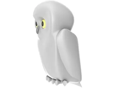 Owl Toy Low-poly 3D model