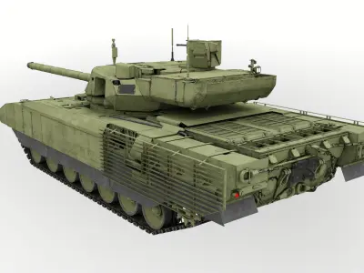 T-14 Armata Game Ready Low-poly 3D model
