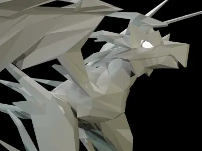 Flying Dragon Low-poly 3D model