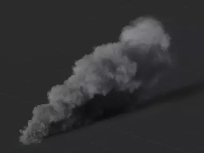 3D Ground Smoke Animation 3D model