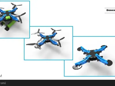 drown drone with propellers 3D print model